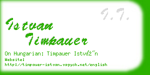 istvan timpauer business card